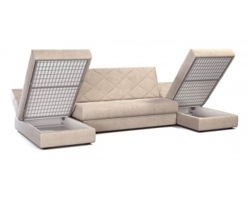 Диван угловой П-образный Баден  с подлокотниками 423 угловой Бежевый