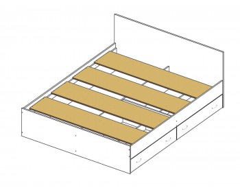 Кровать с матрасом и ящиком Виктория (90х200)