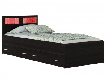 Кровать с ящиками и матрасом ГОСТ Виктория-С (80х200)