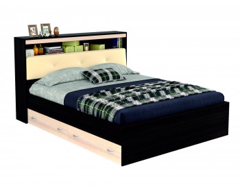 Кровать с блоком, ящиками и комплектом для сна Виктория ЭКО-П (140х20