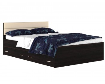Кровать с ящиками и комплектом для сна Виктория-МБ (140х200)