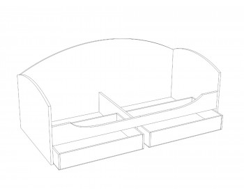 Кровать с выдвижными ящиками Марта (90х200)