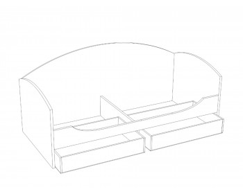 Кровать с выдвижными ящиками Марта (90х200)