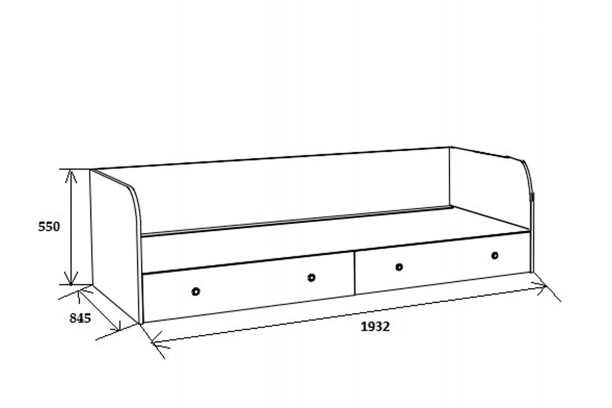 кровать односпальная с ящиками своими руками чертежи и размеры