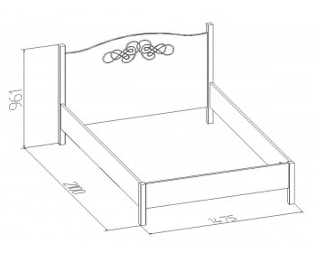 Кровать с основанием (140х200) Adele
