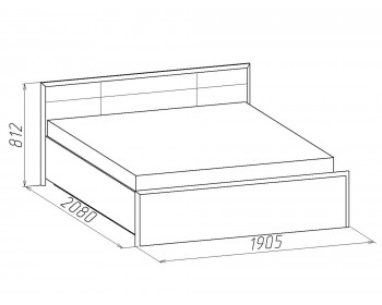 Кровать Амели (180х200) с ПМ