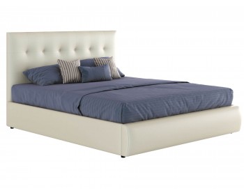 Белая мягкая интерьерная кровать "Селеста" 1400 с