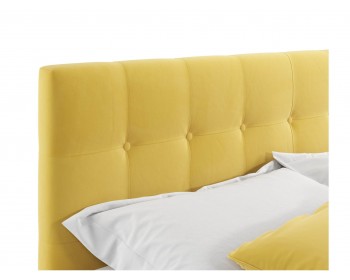 Мягкая кровать "Selesta" 1600 желтая с матрасом PROMO B COCOS с подъемным механизмом