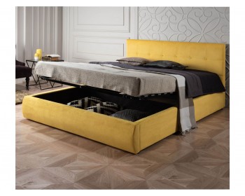 Кровать Мягкая "Selesta" 1800 желтая с ом АСТРА