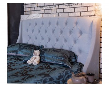 Кровать Мягкая "Stefani" 1400 серая с подъемным механи