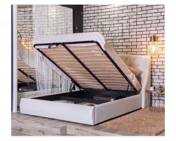 Кровать Мягкая "Stefani" 1400 беж с подъемным механизм