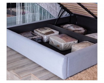 Кровать Мягкая "Stefani" 1400 серая с подъемным механи