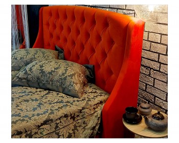 Кровать Мягкая "Stefani" 1600 оранж с подъемным механи