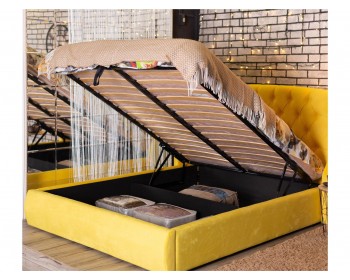 Кровать Мягкая "Stefani" 1800 желтая с подъемным механ