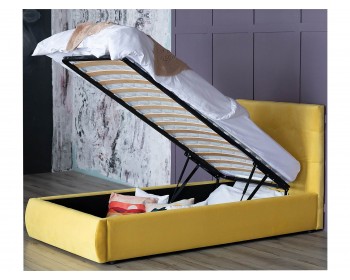 Мягкая кровать Selesta 900 желтая с подъем.механизмом