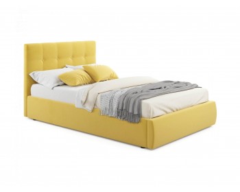 Кровать Мягкая Selesta 1200 желтая с подъем.механизмом