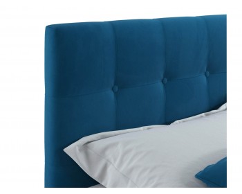 Мягкая кровать Selesta 1200 синяя с подъем.механизмом с матрасом ГОСТ