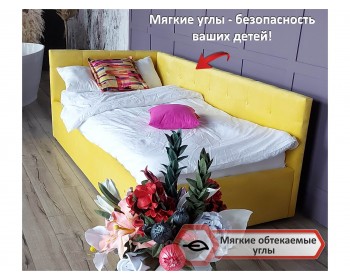 Кровать Односпальная -тахта Bonna 900 желтая с подъемным механизм