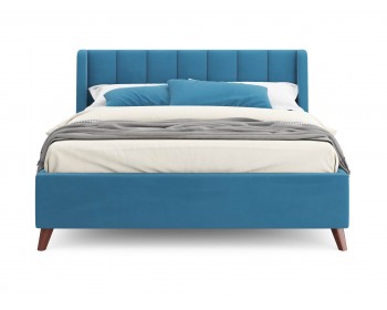 Кровать Мягкая Betsi 1600 синяя с подъемным механизмом и о