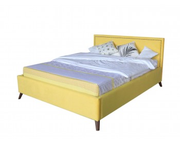 Кровать Мягкая Melani 1600 желтая ортопед.основание с ом P