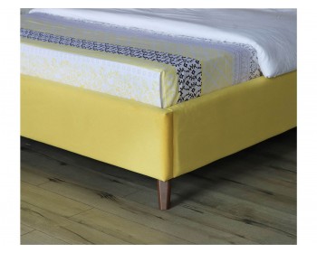 Кровать Мягкая Melani 1600 желтая ортопед.основание с ом P