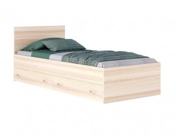 Кровать "Виктория" односпальная 900 с ящиками дуб/дуб