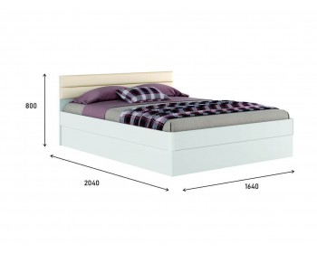 Белая двуспальная кровать "Николь МБ" 1600 с подъемным