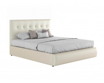 Мягкая интерьерная кровать "Селеста" 1б00 белая