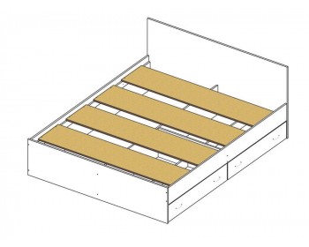 Кровать Виктория ЭКО узор 160 с ящиками (Дуб) с матрасом ГОСТ