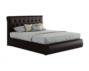 Мягкая двуспальная кровать "Амели" 1400 венге с подъемным