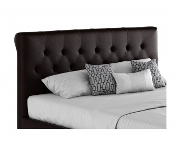 Мягкая двуспальная кровать "Амели" 1600 венге с