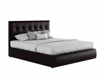 Мягкая двуспальная кровать "Селеста" 1600 венге с