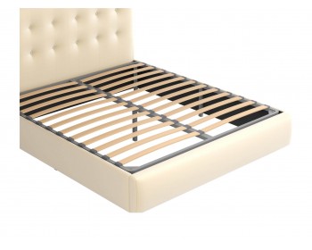 Мягкая бежевая двуспальная кровать "Селеста" 1600  с