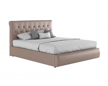 Мягкая двуспальная кровать с изголовьем "Амели" 1800 с