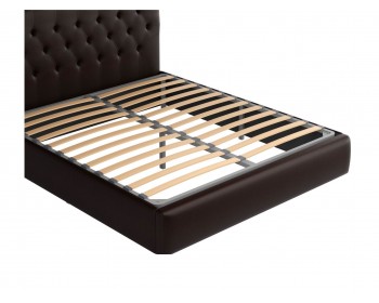 Мягкая двуспальная кровать "Амели" 1800 венге с