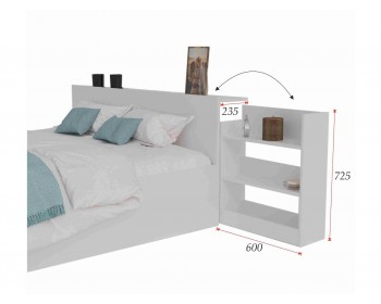 Кровать Доминика с блоком 160 (Белый) с ом АСТРА