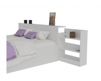 Кровать Доминика с блоком и ящиками 140 (Белый) с ом АСТРА