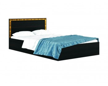 Кровать "Виктория-Б" 1400 с багетом в цвете венге