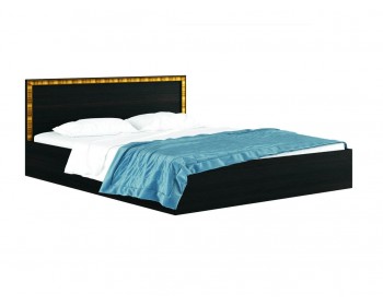 Двуспальная кровать "Виктория-Б" с багетом 1600 венге
