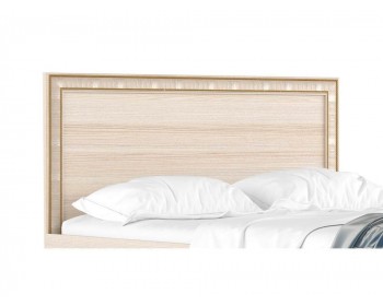 Двуспальная кровать "Виктория-Б" с багетом 1800 дуб с