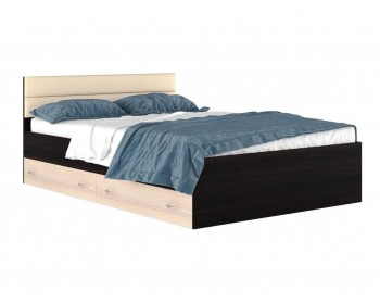 Кровать "Виктория МБ" 1400 с мягким изголовьем , ящика