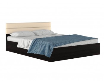 Двуспальная кровать "Виктория МБ" 1600 венге с мягким