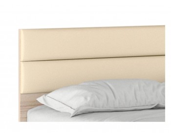 Двуспальная кровать "Виктория МБ" 1600 дуб с мягким