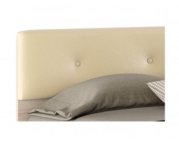 Двуспальная кровать "Виктория ЭКО-П" 1600 дуб с мягким