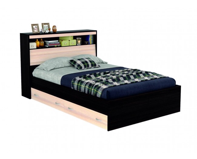 Кровать "Виктория" 1400 с откидным блоком и ящиками ве фото