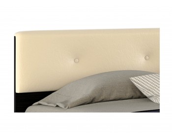 Кровать "Виктория ЭКО-П" 1400 венге с мягким изголовьем из