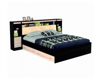 Двуспальная кровать "Виктория ЭКО-П" 1600 с мягким блоком
