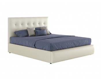 Мягкая интерьерная кровать "Селеста" 1400 белая с матрасом АСТРА