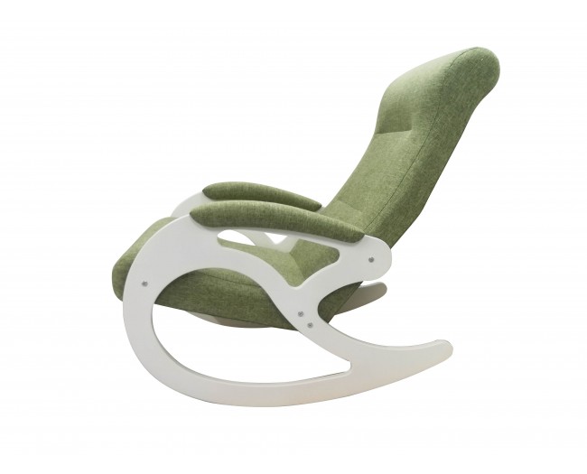 Кресло качалка Венера/Эмаль белая/Зеленый БИНГО 7 фото