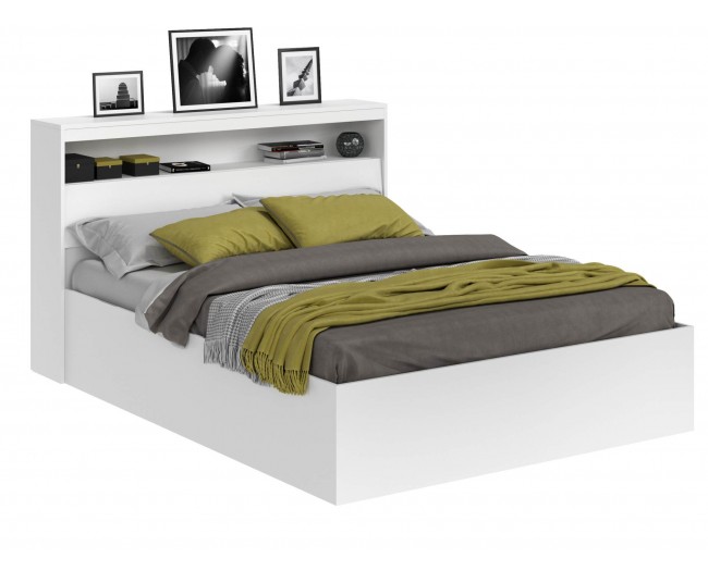 Кровать Виктория белая 160 с блоком фото